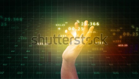 Businessman thumb up. businessman approving a chart	 Stock photo © bluebay