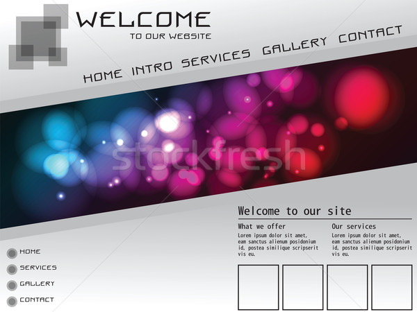 Website template elements, futuristic, homepage, vector Stock photo © BlueLela