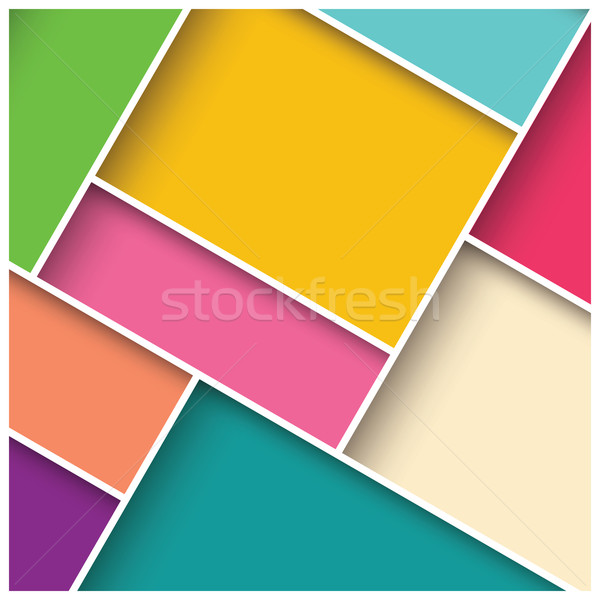 Stock photo: Abstract 3d square background, colorful tiles, geometric, vector