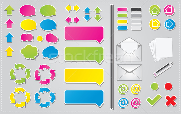 Communication icons and symbols Stock photo © BlueLela