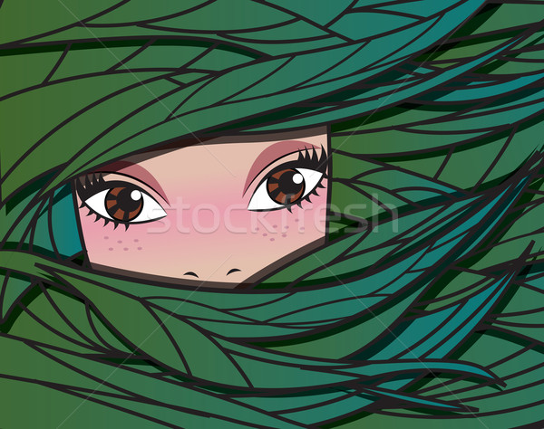 Fairy forest girl, vector illustration Stock photo © BlueLela