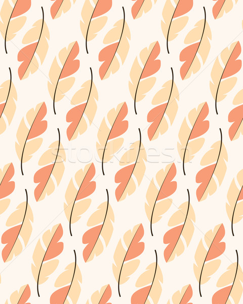Seamless pattern design with bohemian hand drawn feathers Stock photo © BlueLela