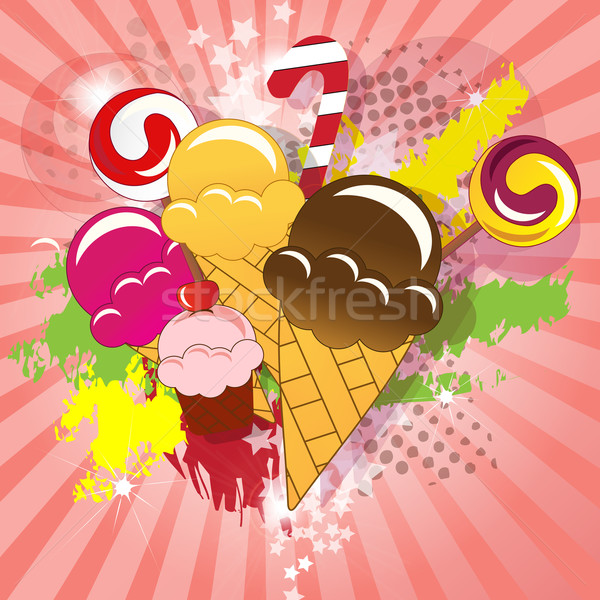 Collection of sweets, vector Stock photo © BlueLela