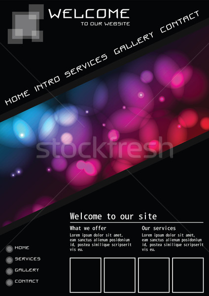 Website template elements, futuristic, homepage, vector Stock photo © BlueLela