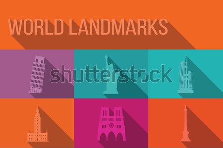 世界 有名な 建物 ヨーロッパ アメリカ アジア ストックフォト © BlueLela
