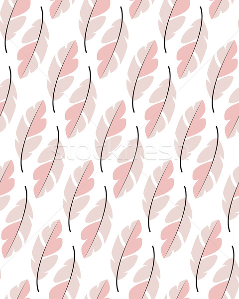 Seamless pattern design with bohemian hand drawn feathers Stock photo © BlueLela
