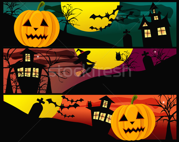 Halloween banners, vector Stock photo © BlueLela