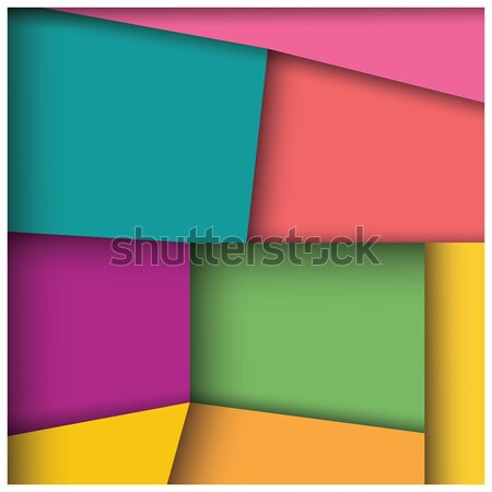 Résumé 3D carré coloré tuiles géométrique Photo stock © BlueLela