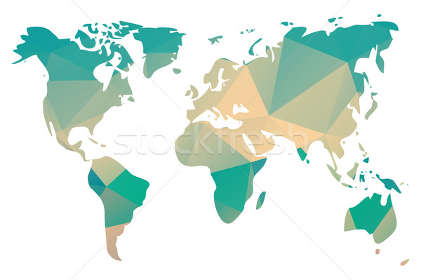 Zdjęcia stock: Mapie · świata · geometryczny · trójkąt · wzór · projektu · wektora