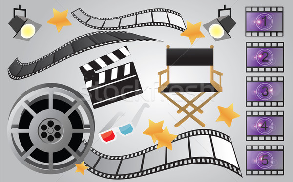 Collection of cinema or movie items, vector Stock photo © BlueLela