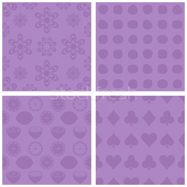 Vector naadloos retro violet patronen Stockfoto © blumer1979