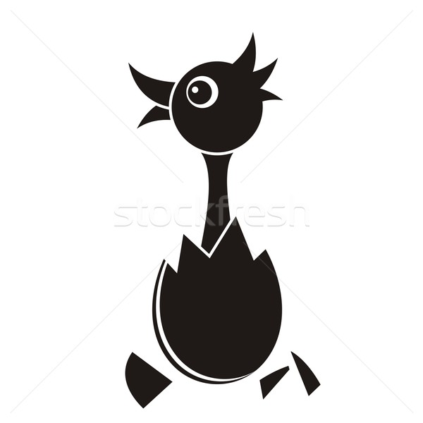 Huevo de Pascua negro vector cute Pascua Cartoon Foto stock © blumer1979