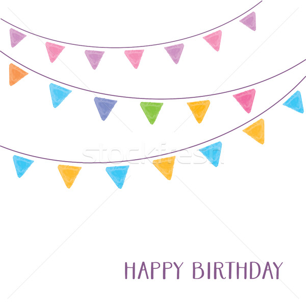 Happy birthday card party design Stock photo © blumer1979