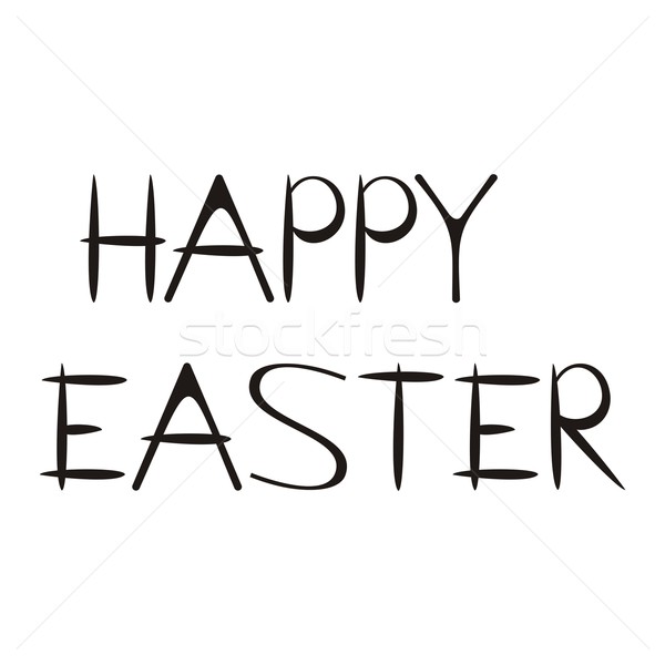 Happy easter text Stock photo © blumer1979