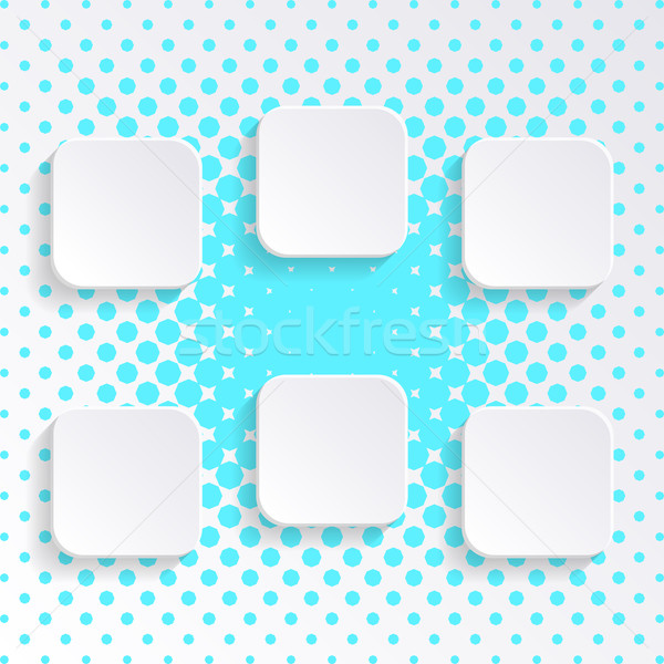 Blank white square buttons Stock photo © blumer1979