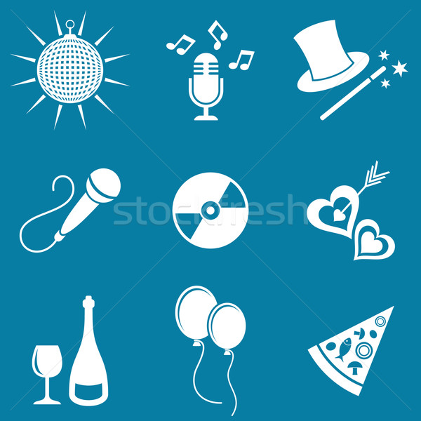 Party and entertainment icons Stock photo © blumer1979