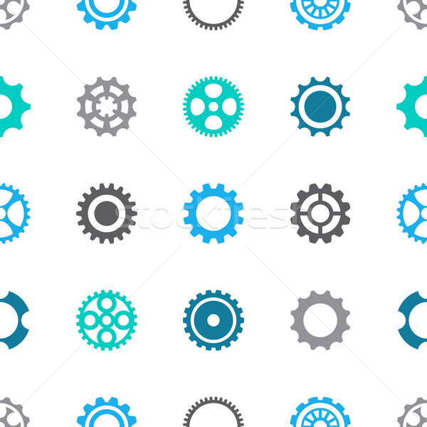 Gear wheels vector seamless pattern Stock photo © blumer1979