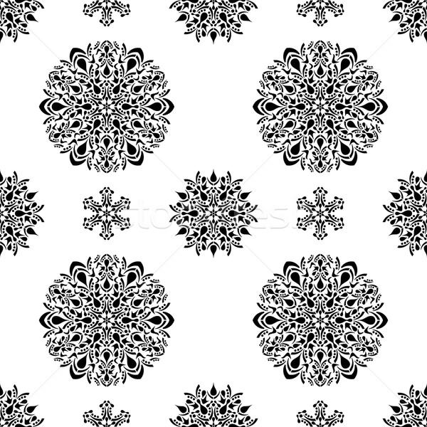 Stock photo: Seamless pattern with floral ornaments