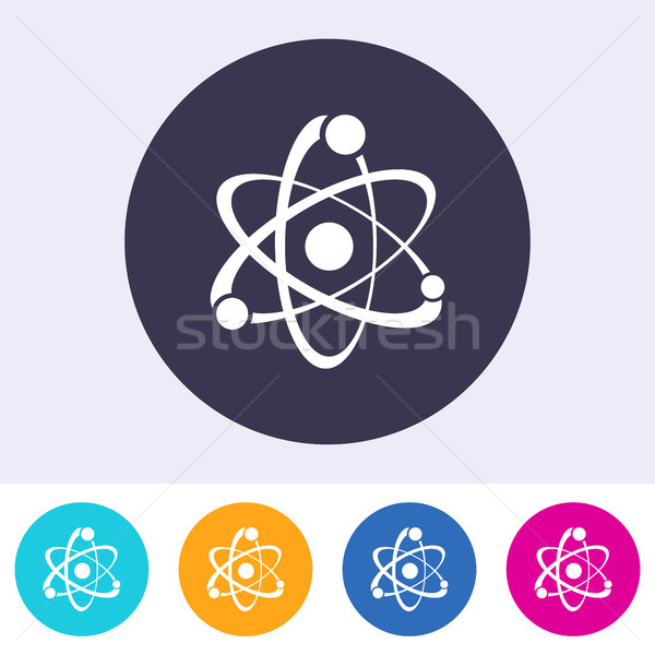 Vektor atom felirat ikon absztrakt tudomány Stock fotó © blumer1979