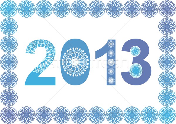 2013 keret kék absztrakt év textúra Stock fotó © blumer1979