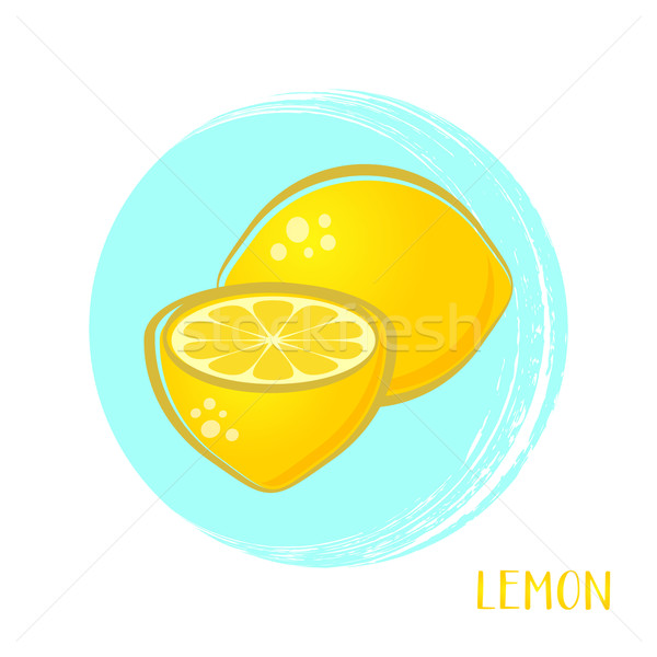 Foto d'archivio: Vettore · limone · illustrazioni · creativo · illustrazione · isolato