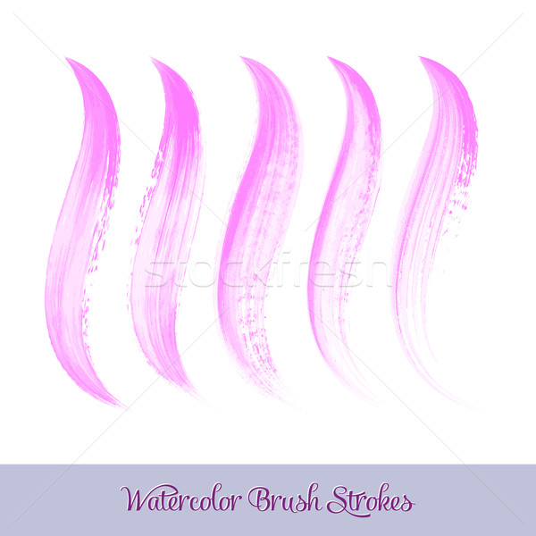 Vector watercolor brush strokes Stock photo © blumer1979