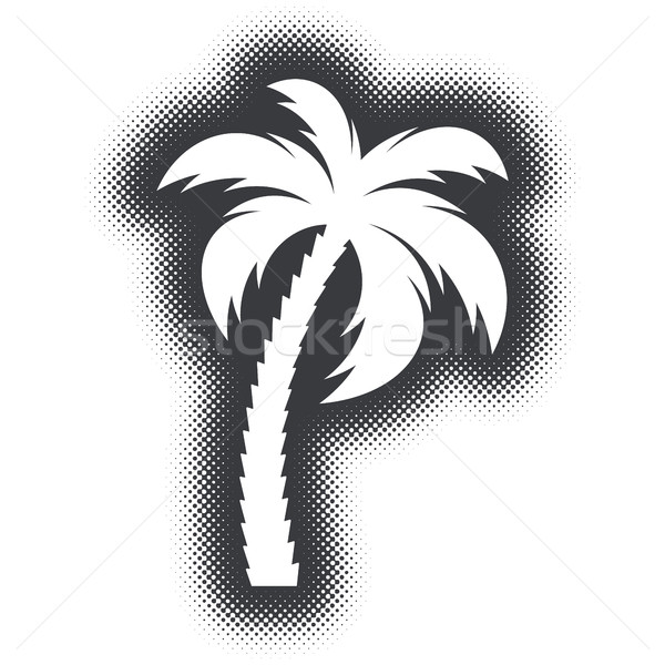 Meio-tom efeito vetor palmeira ícone criador Foto stock © blumer1979