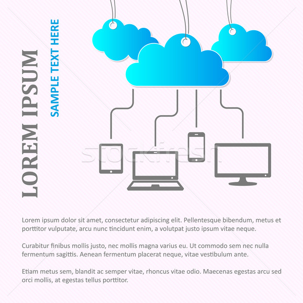 Vector cloud computing concept Stock photo © blumer1979