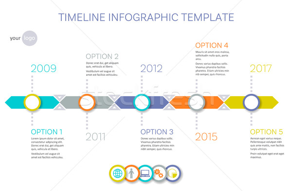 Vector timeline infographic template Stock photo © blumer1979