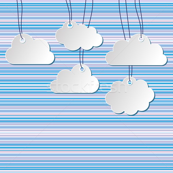 Wolken papier opknoping water internet natuur Stockfoto © blumer1979