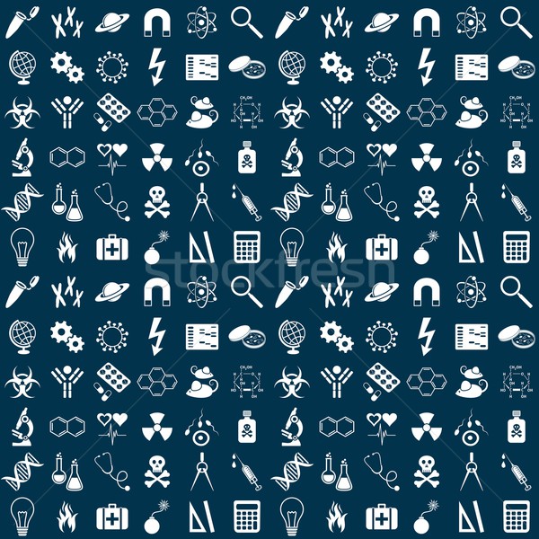Scienza senza soluzione di continuità vettore pattern bianco Foto d'archivio © blumer1979