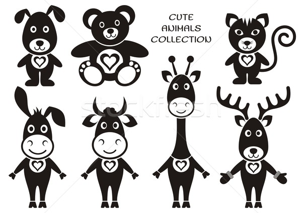 Cute cartoon animals Stock photo © blumer1979