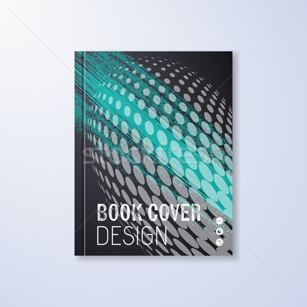 аннотация книга дизайн шаблона полутоновой эффект бумаги Сток-фото © blumer1979