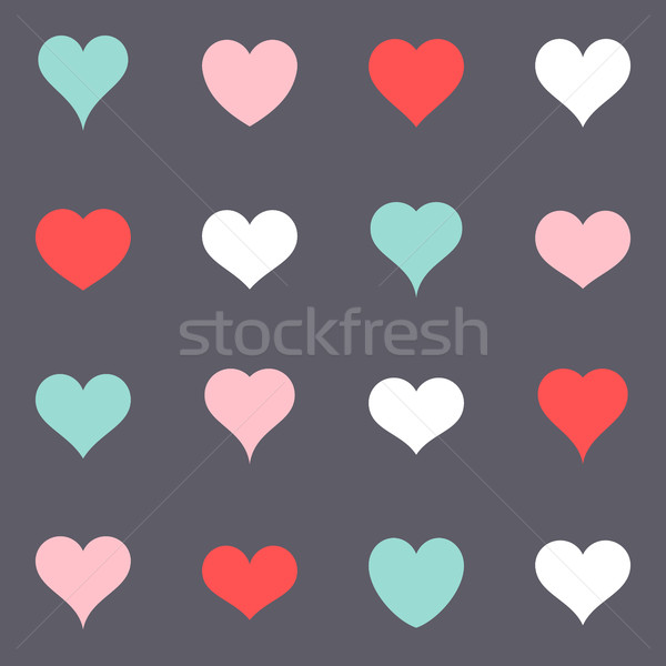 Various simple colorful vector heart icons Stock photo © blumer1979