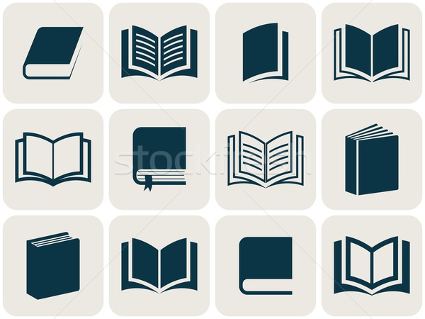 Book icons collection Stock photo © blumer1979