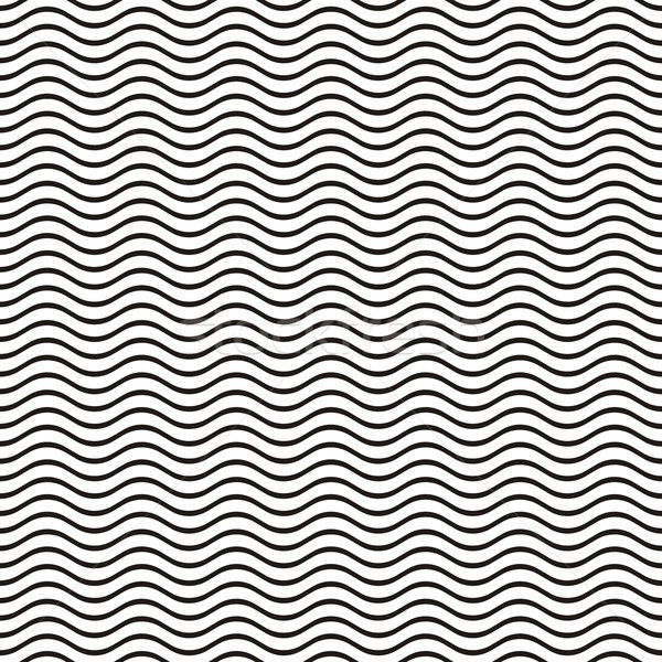 シームレス 波状の 行 パターン 黒 水 ストックフォト © blumer1979