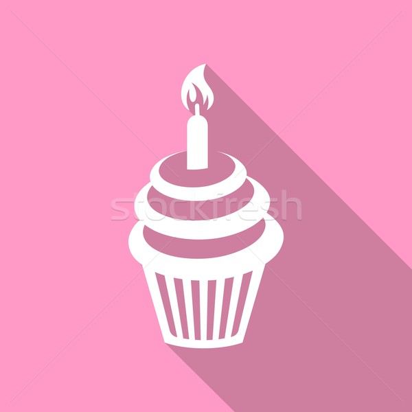 Birthday cupcake Stock photo © blumer1979