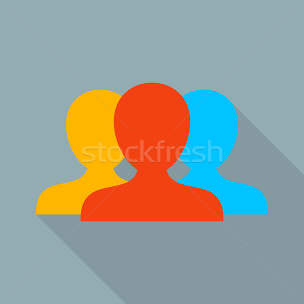 Vector friends flat icon long shadow Stock photo © blumer1979