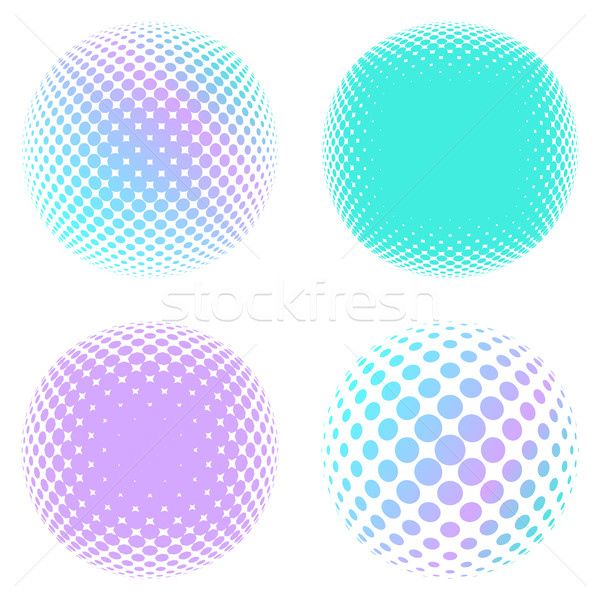 Abstract round halftone elements Stock photo © blumer1979
