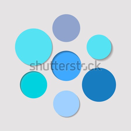 Abstract vector albastru cerc shadows web Imagine de stoc © blumer1979