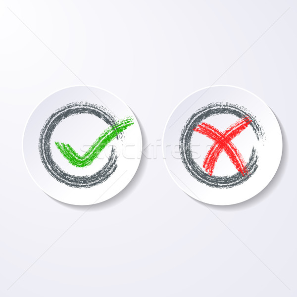 Modern check mark stickers Stock photo © blumer1979