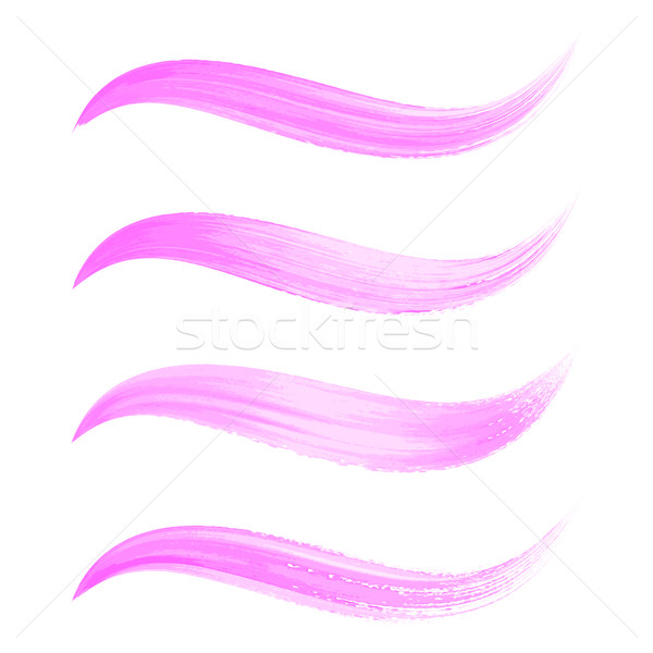 Foto stock: Vetor · aquarela · belo · rosa