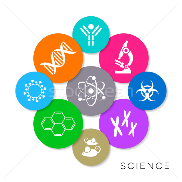 Modern colorful vector science icons Stock photo © blumer1979