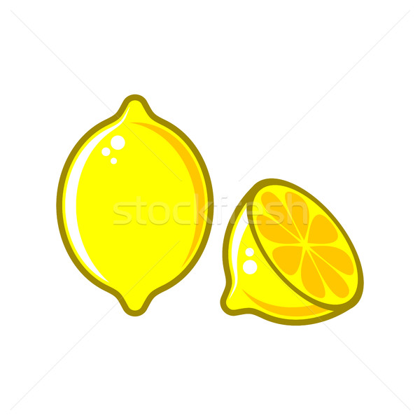 Creative vector lemon illustration Stock photo © blumer1979