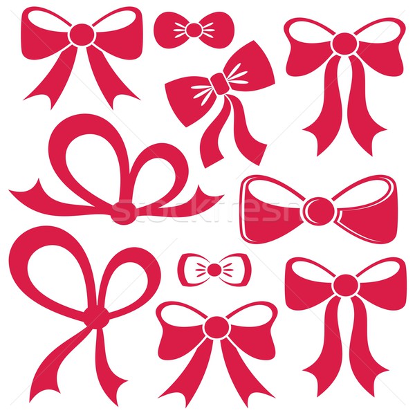 Red vector bows Stock photo © blumer1979