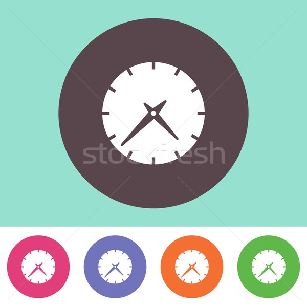 Vector reloj icono colorido botones negocios Foto stock © blumer1979