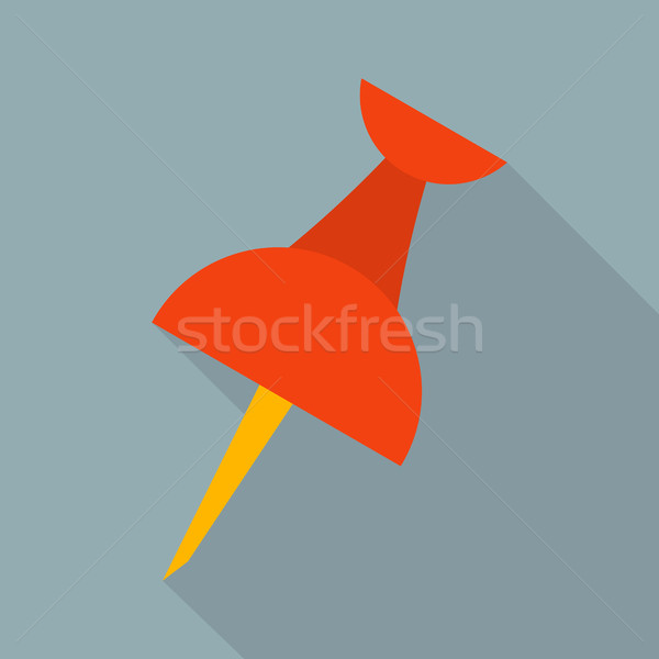 Vector push pin icon long shadow Stock photo © blumer1979