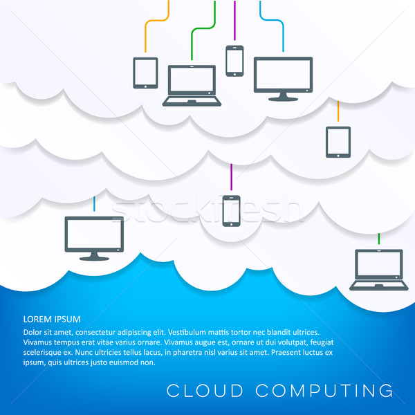 Origineel vector ontwerp laptop Stockfoto © blumer1979