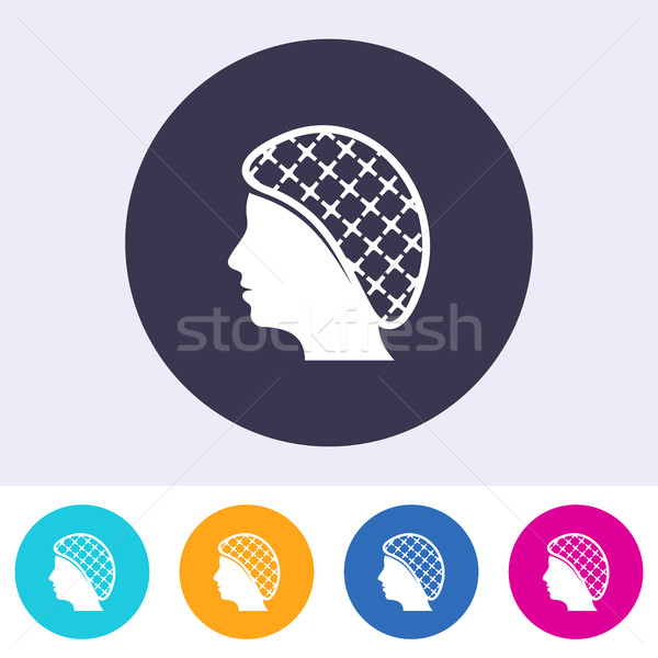 Single vector hairnets must be worn icon Stock photo © blumer1979