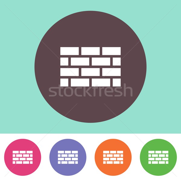 Brick wall icon Stock photo © blumer1979